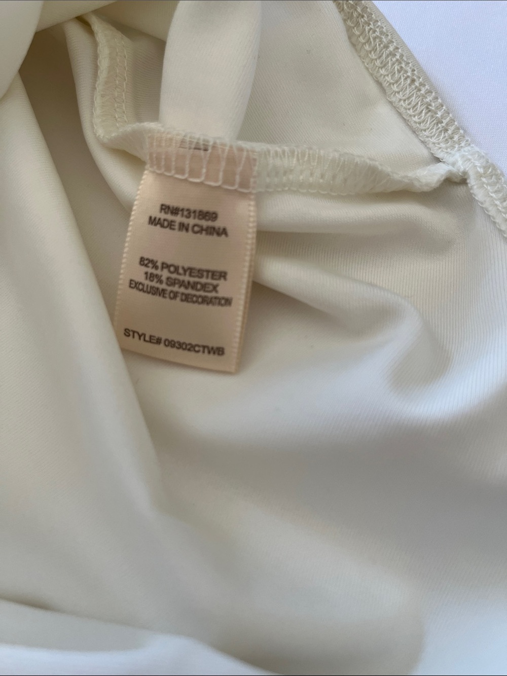 Evolutionary Ivory Floral Appliqué Bodysuit Tag - Picture 7 of 10
